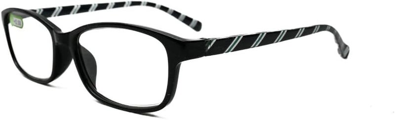 Daiso Square Stripe Reading Glasses +2.5 Magnification - Black/White - Image 2